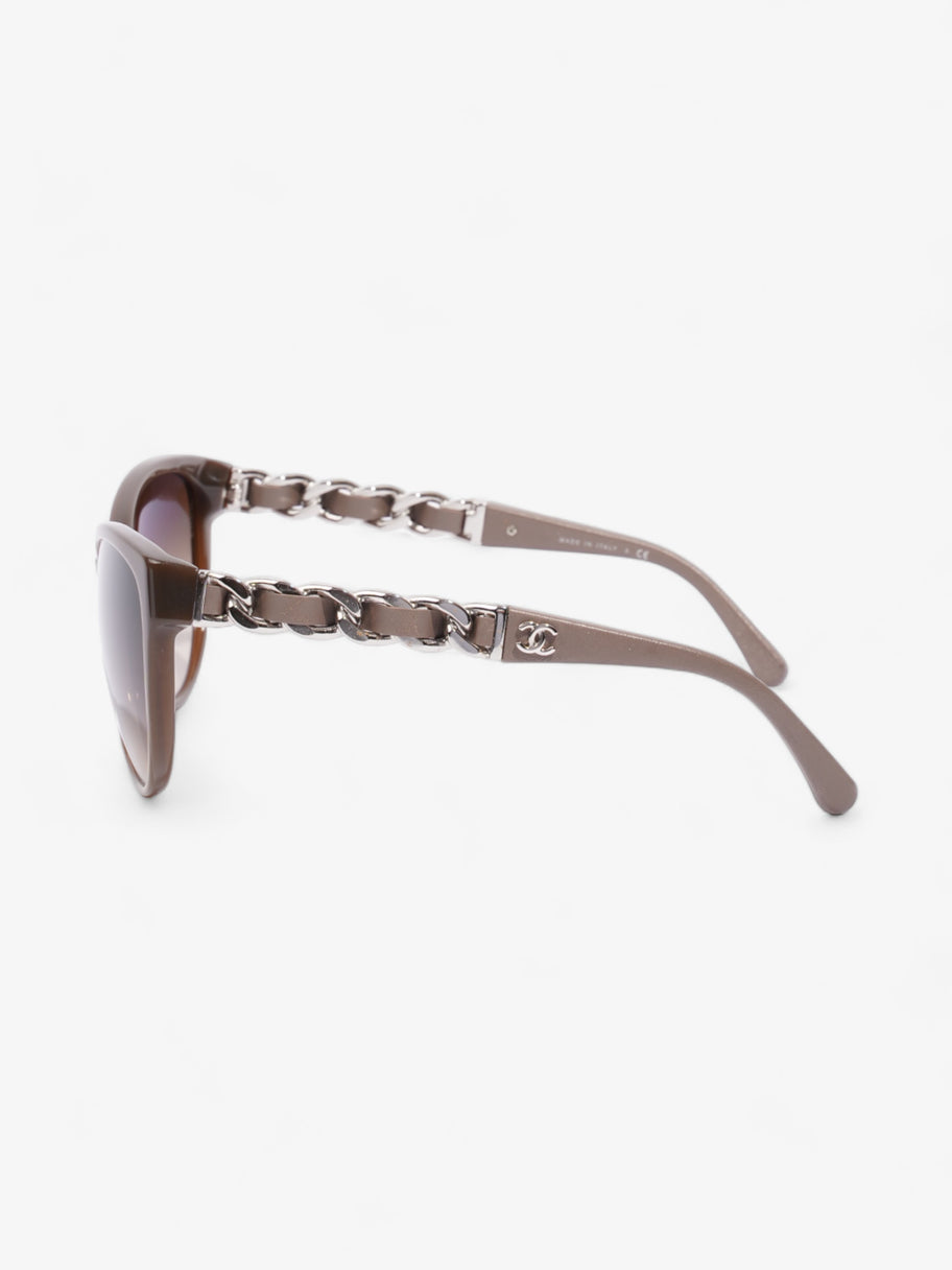 Chanel Chain Sunglasses Dusty Pink / Brown Acetate 135mm Image 2