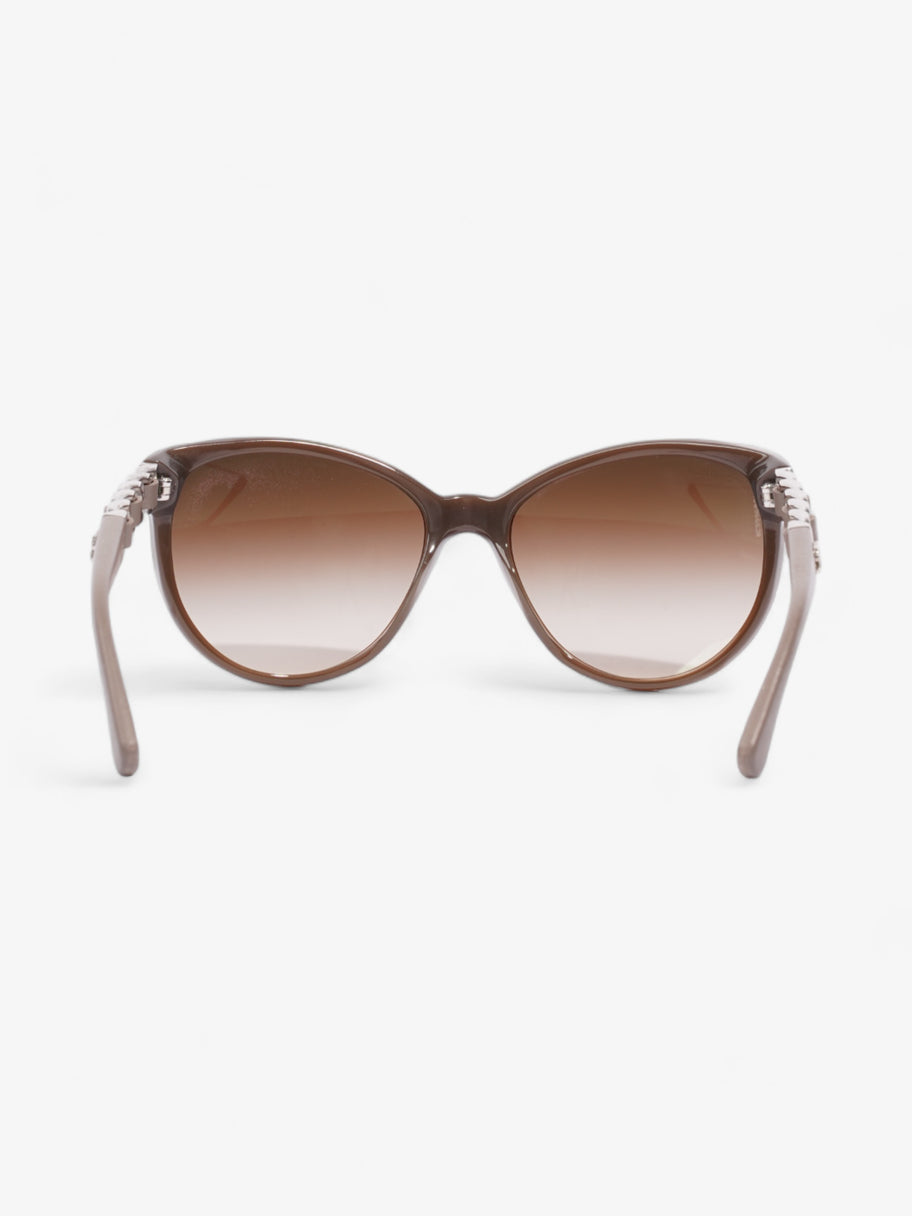 Chanel Chain Sunglasses Dusty Pink / Brown Acetate 135mm Image 3