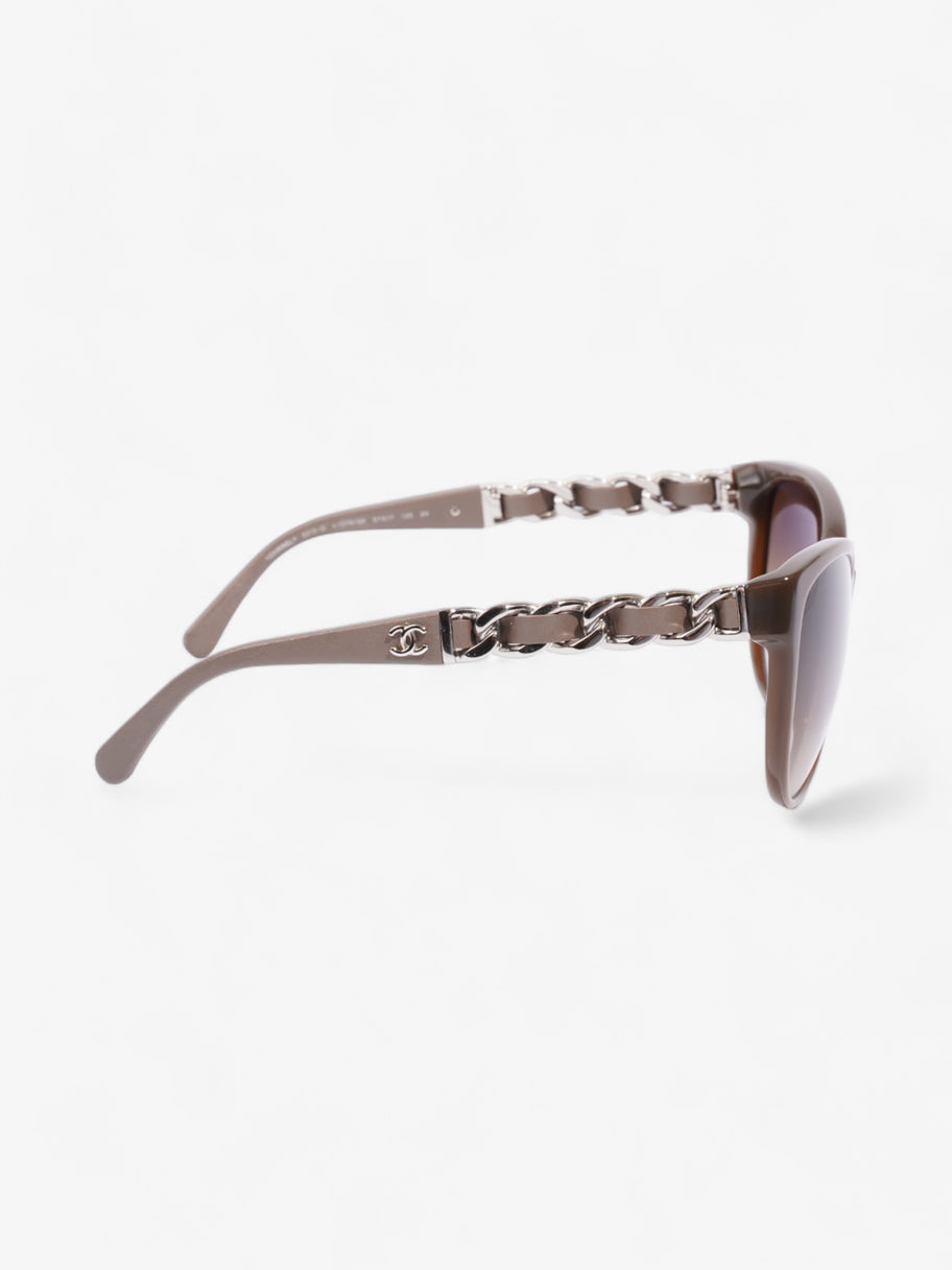 Chanel Chain Sunglasses Dusty Pink / Brown Acetate 135mm Image 4