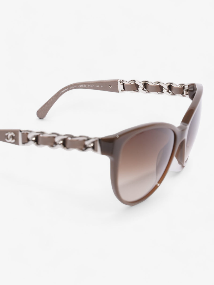 Chanel Chain Sunglasses Dusty Pink / Brown Acetate 135mm Image 5