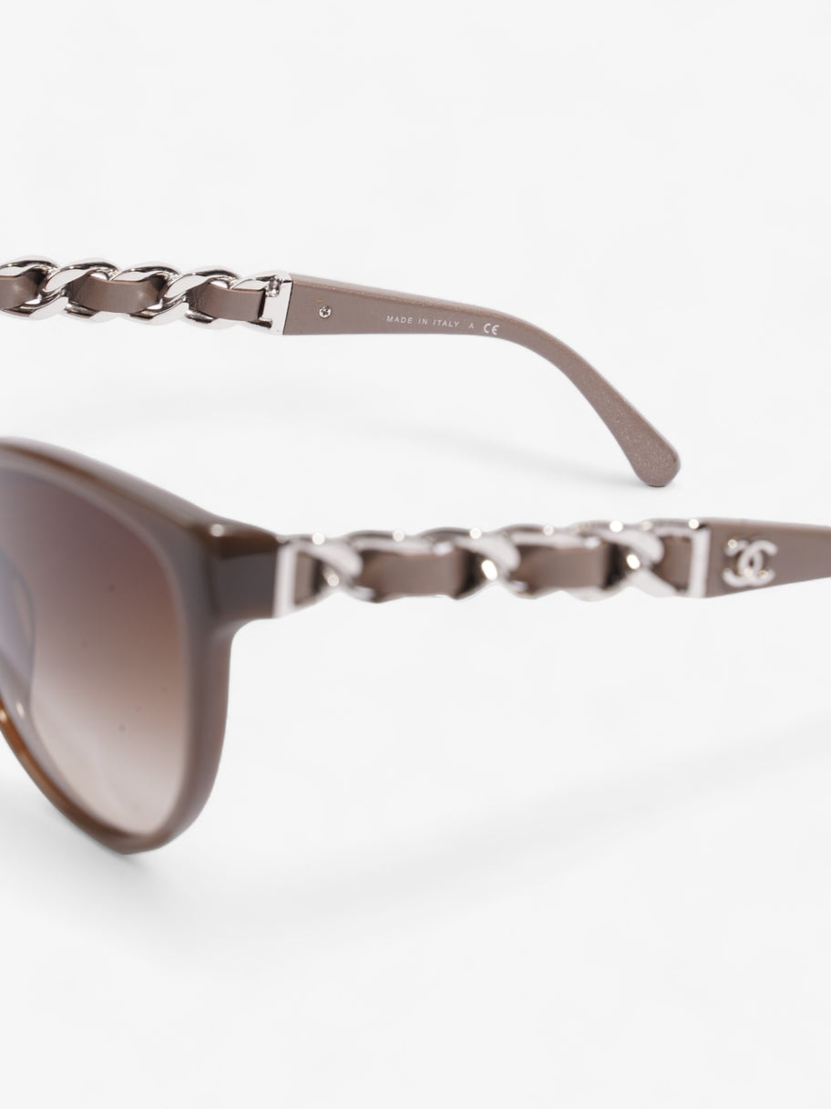 Chanel Chain Sunglasses Dusty Pink / Brown Acetate 135mm Image 6