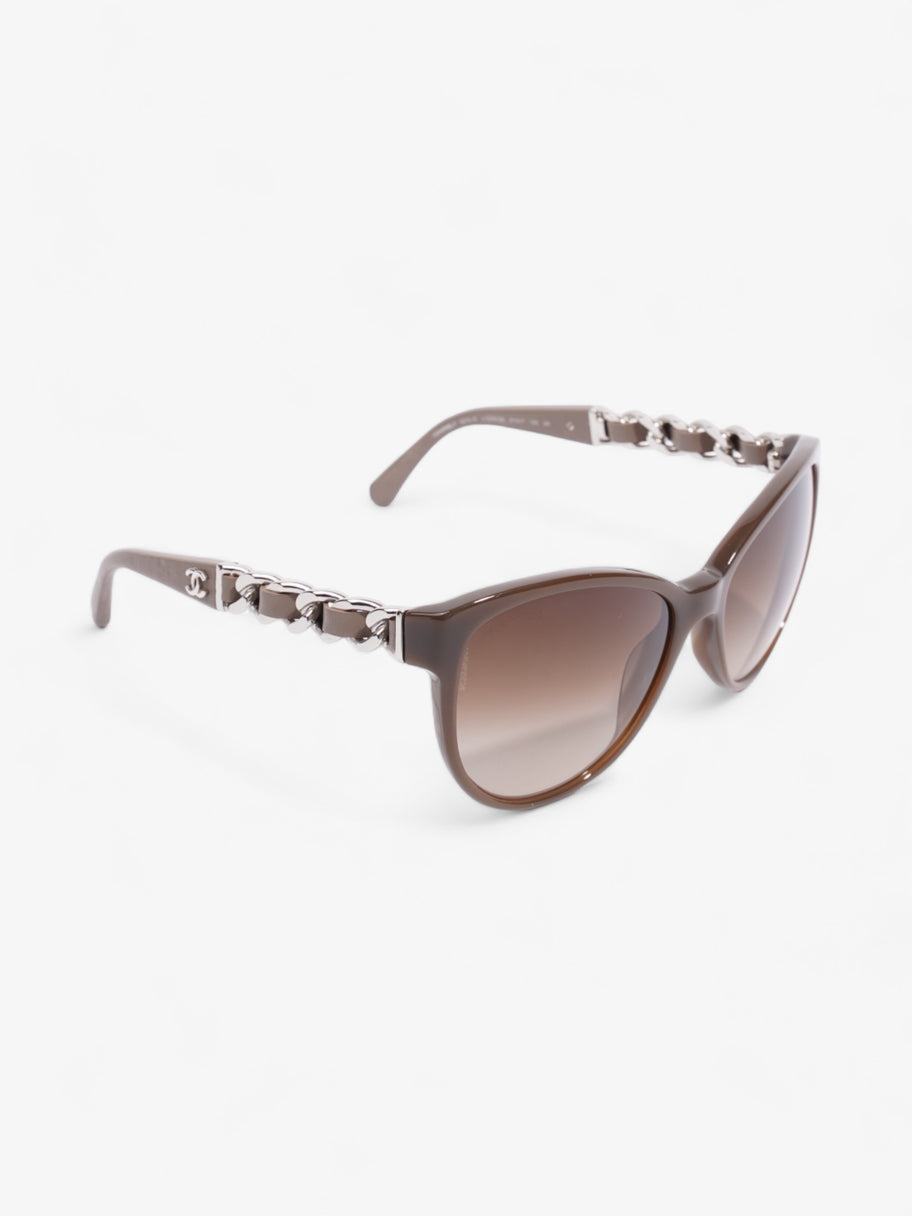 Chanel Chain Sunglasses Dusty Pink / Brown Acetate 135mm Image 7