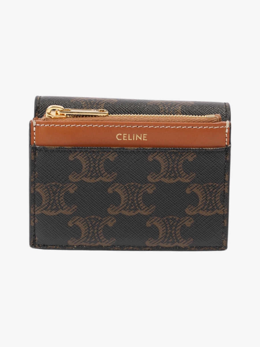 Celine Compact Wallet Brown / Gold Canvas Image 3