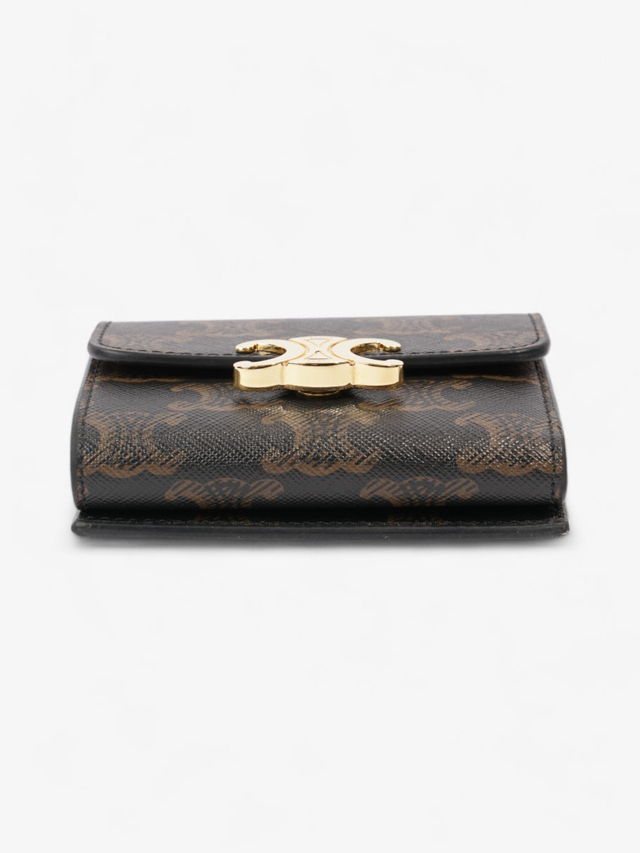 Celine Compact Wallet Brown / Gold Canvas Image 5