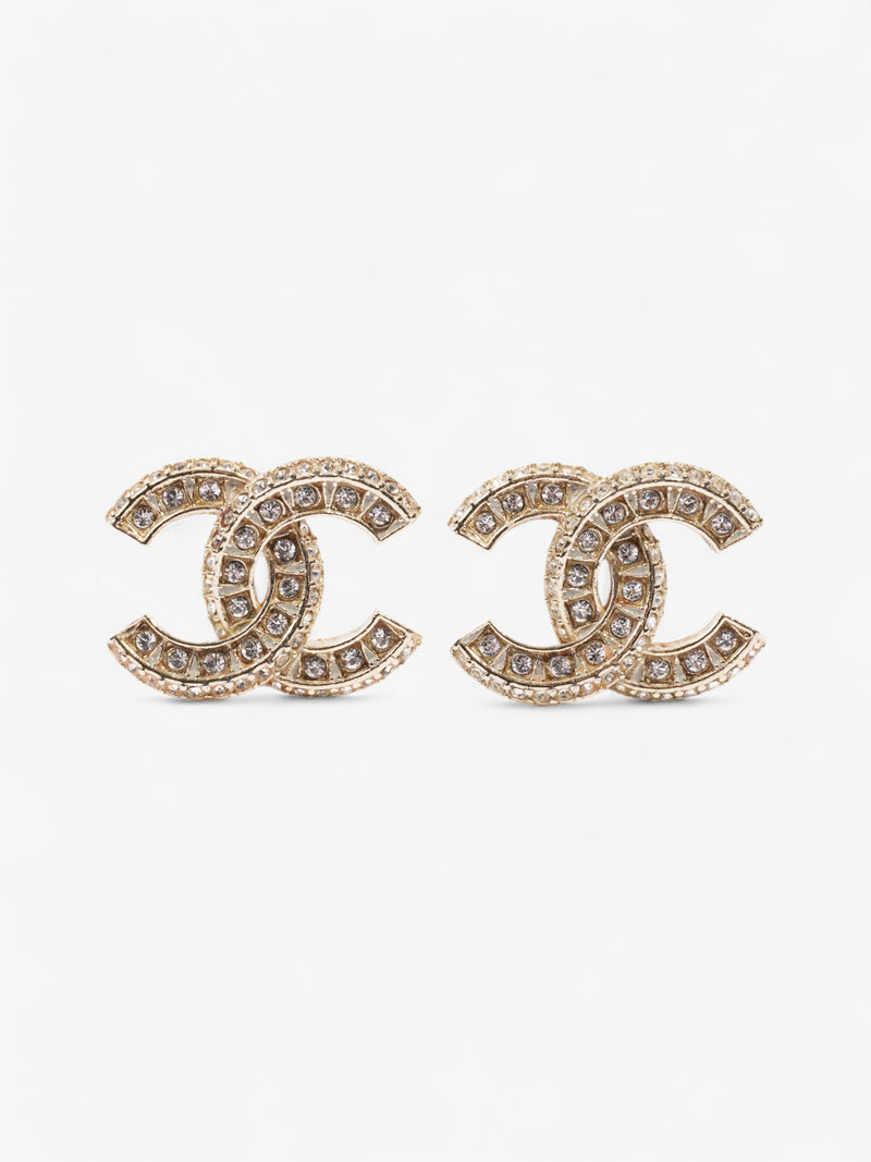  Chanel CC Earrings Gold Base Metal