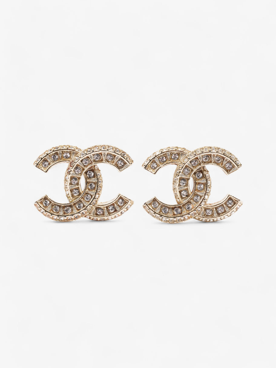 Chanel CC Earrings Gold Base Metal Image 1