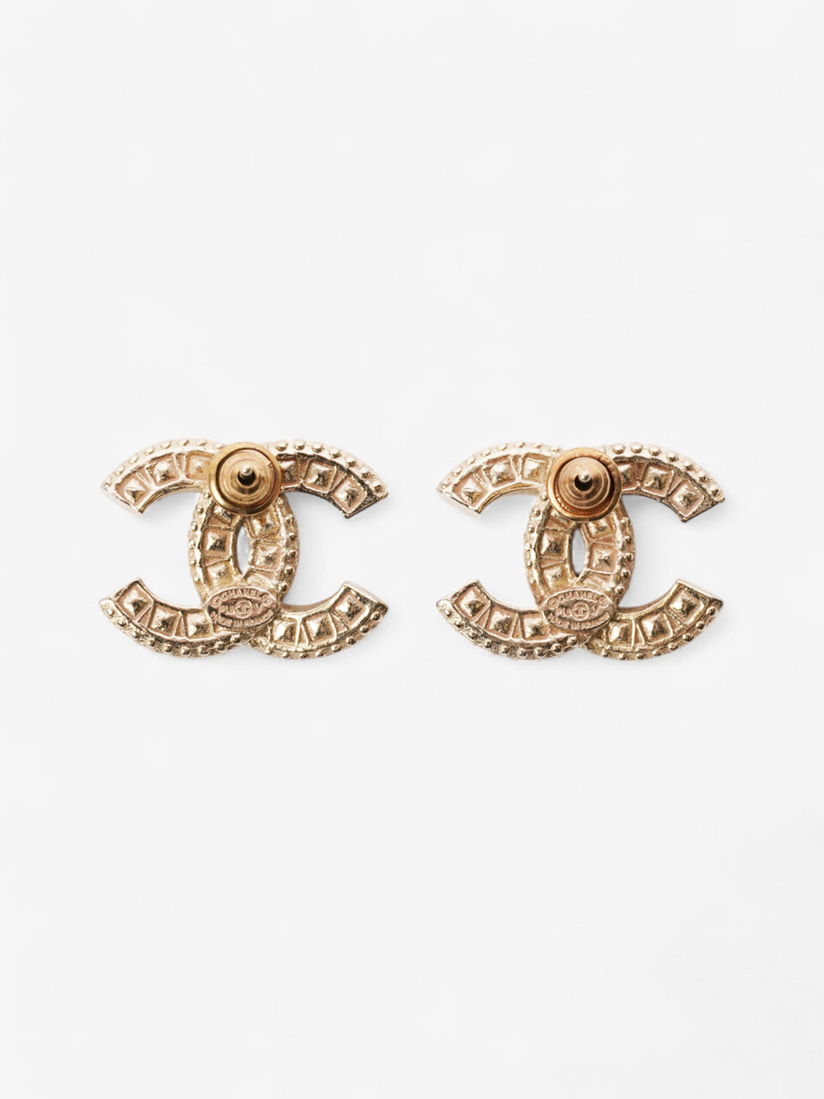 Chanel CC Earrings Gold Base Metal Image 3