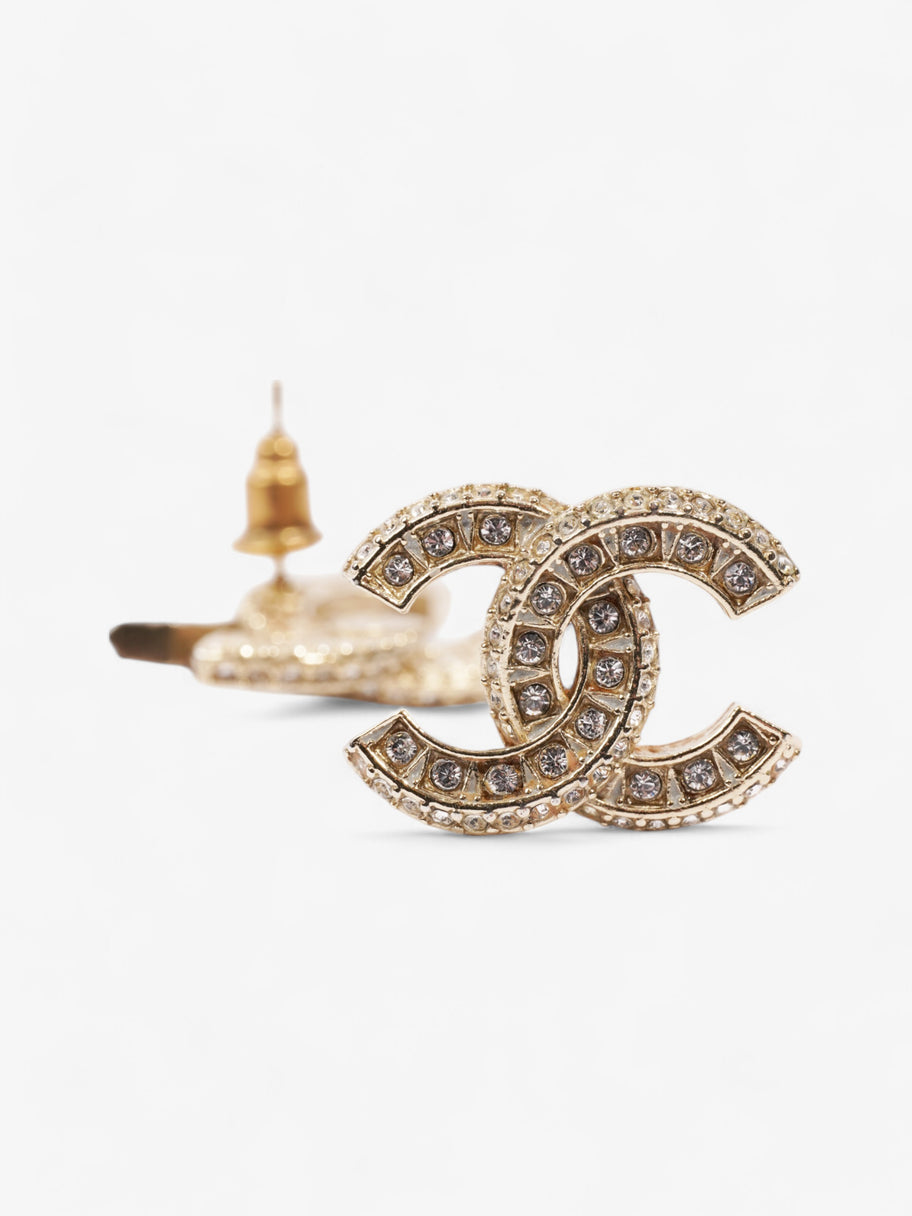 Chanel CC Earrings Gold Base Metal Image 4