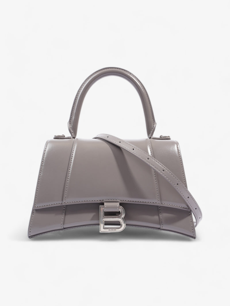  Hourglass Small Grey Calfskin Leather Small