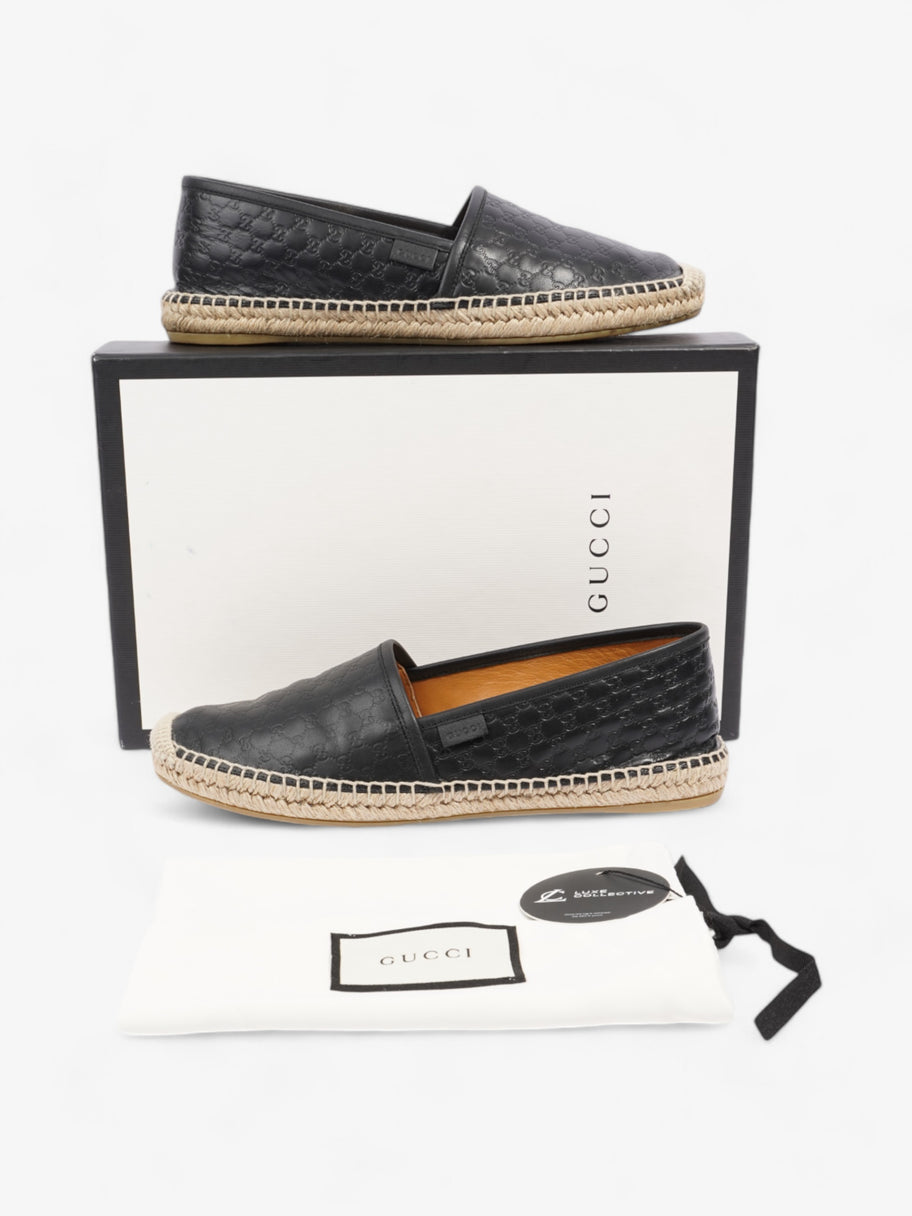 Gucci GG Espadrille Black Leather EU 39.5 UK 6.5 Image 10