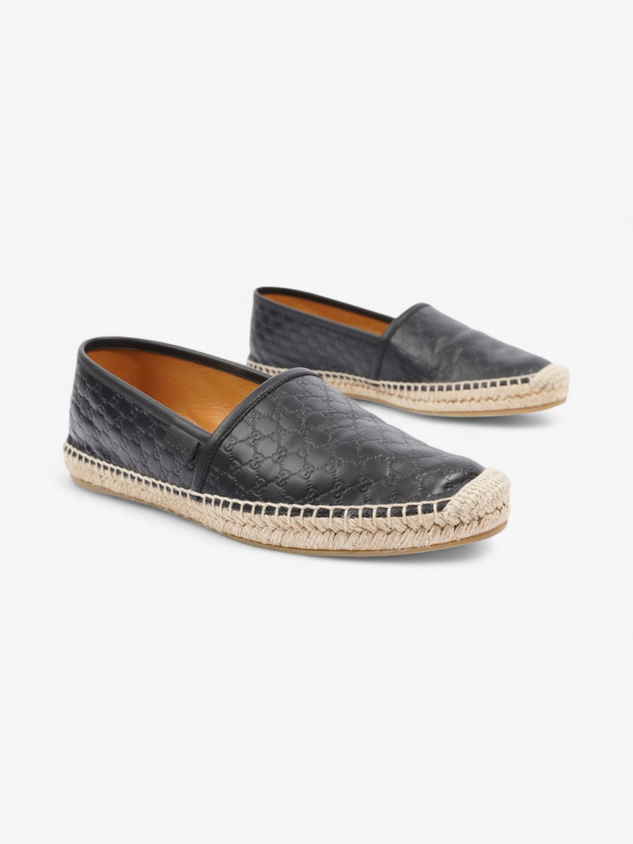 Gucci GG Espadrille Black Leather EU 39.5 UK 6.5 Image 2