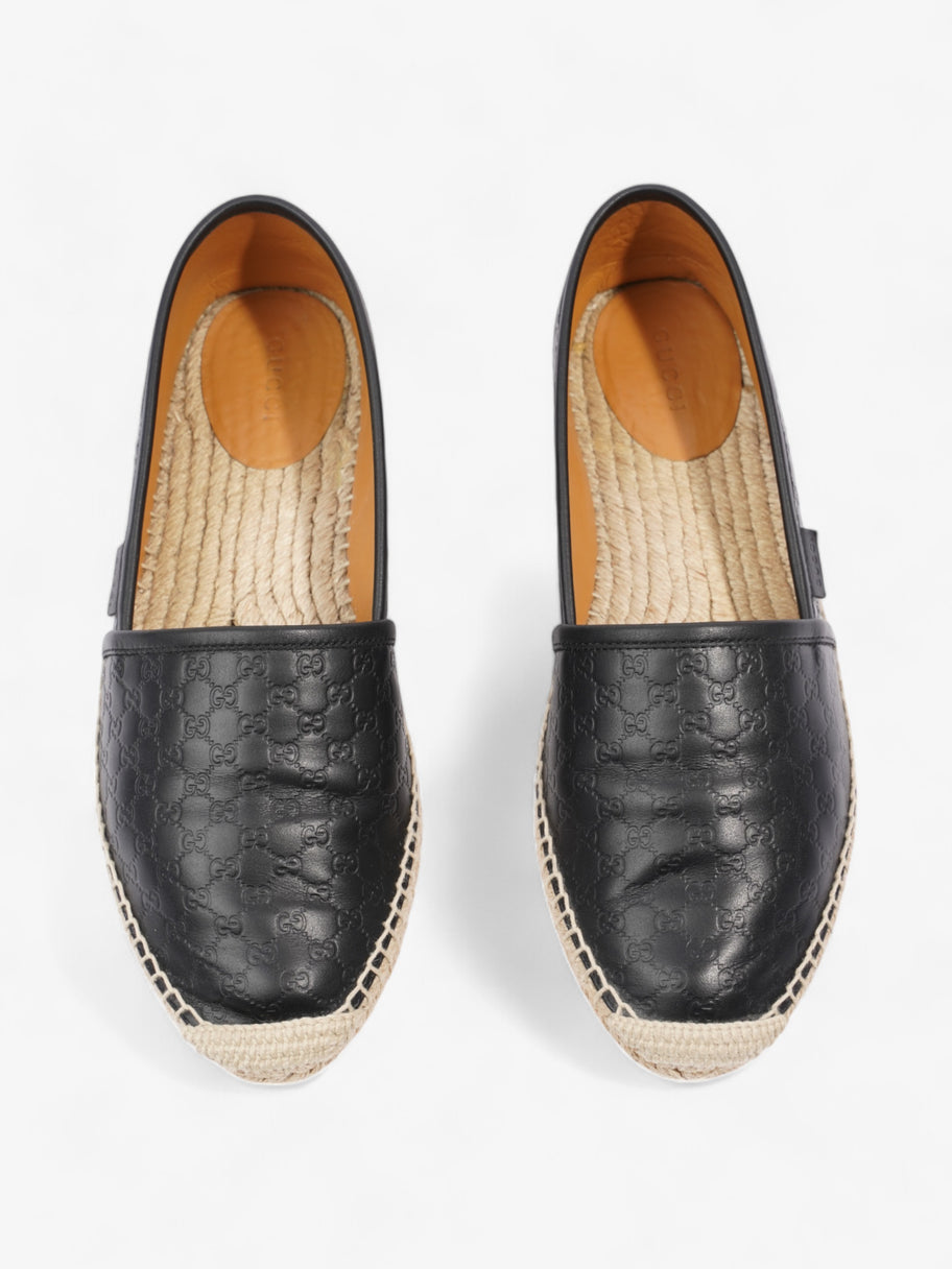 Gucci GG Espadrille Black Leather EU 39.5 UK 6.5 Image 8