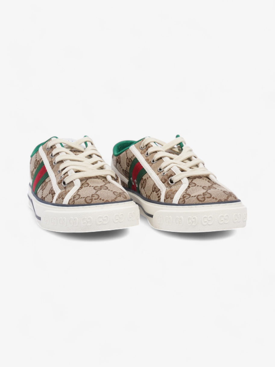 Gucci GG Tennis 1977 Sneakers Beige  / White / Green Canvas EU 38 UK 5 Image 2