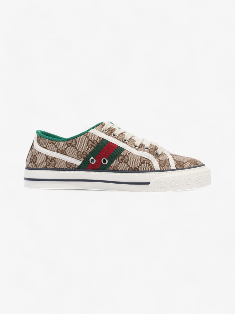 Gucci GG Tennis 1977 Sneakers Beige  / White / Green Canvas EU 38 UK 5 Image 4