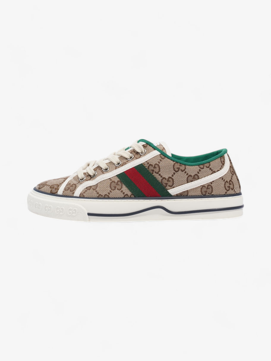 Gucci GG Tennis 1977 Sneakers Beige  / White / Green Canvas EU 38 UK 5 Image 5