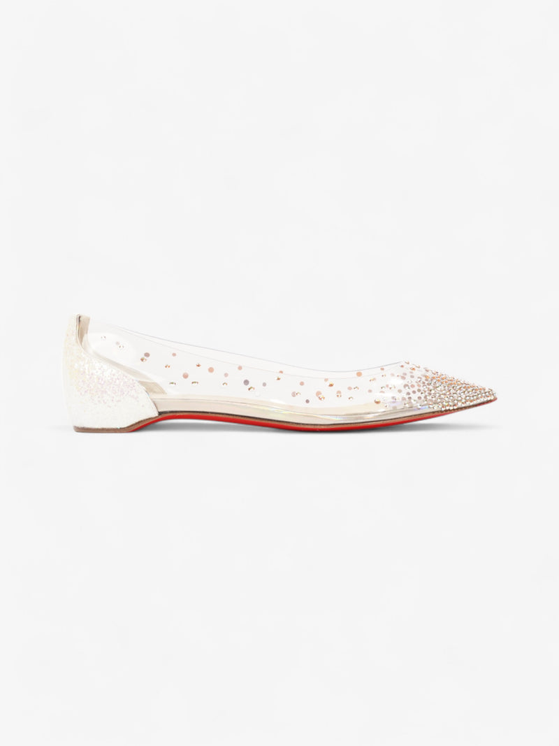  Christian Louboutin Degrastrass White PVC EU 39.5 UK 6.5