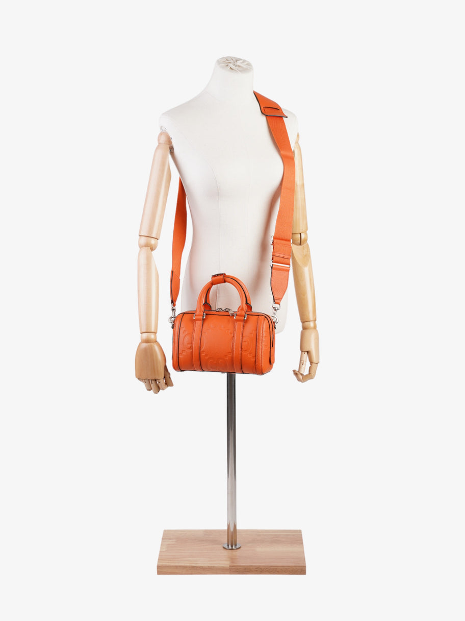 Gucci Jumbo GG Duffle Orange Leather Mini Image 2