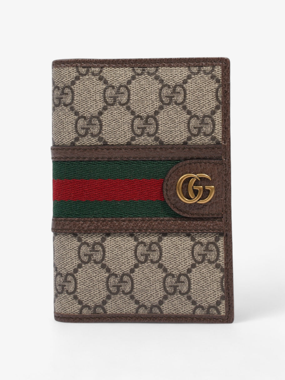 Gucci GG Ophidia Passport Cover GG Supreme / Green / Red Canvas Image 1