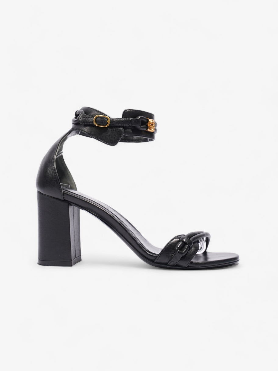 Alexander McQueen Skull Sandals 80 Black Leather EU 36.5 UK 3.5 Image 1