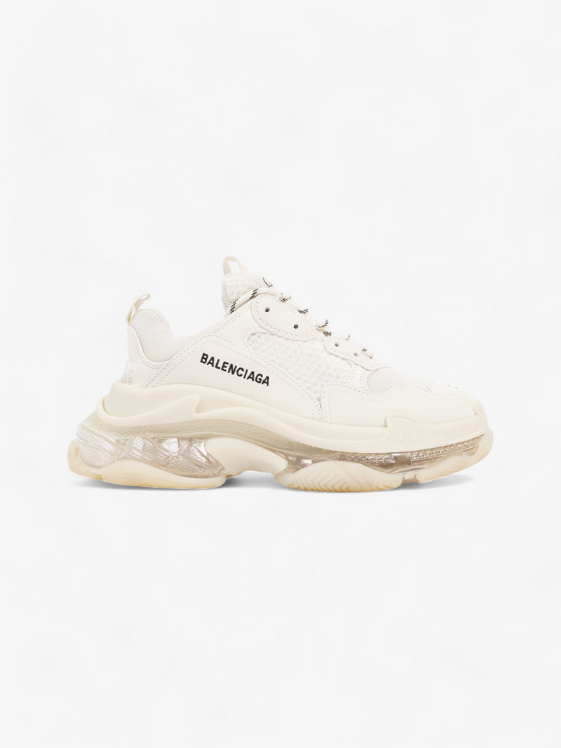  Balenciaga Triple S Clear Sole White / Black Mesh EU 39 UK 6