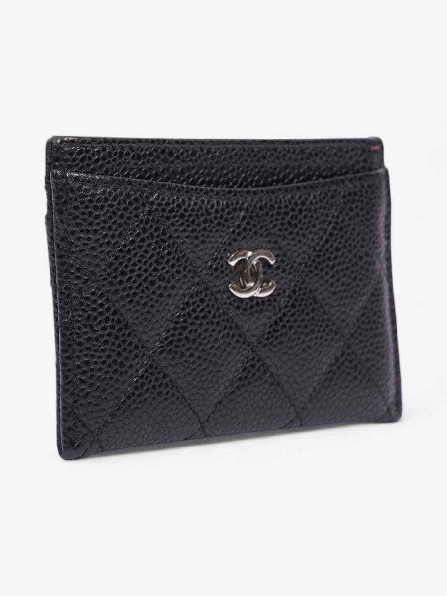 Chanel Card Holder Black / Silver Caviar Leather Image 4