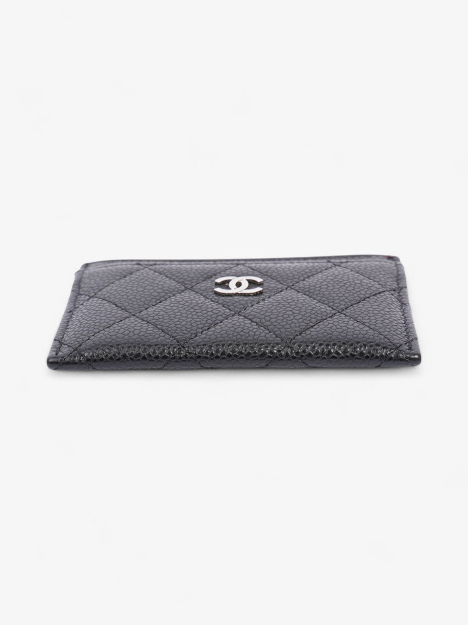 Chanel Card Holder Black / Silver Caviar Leather Image 5