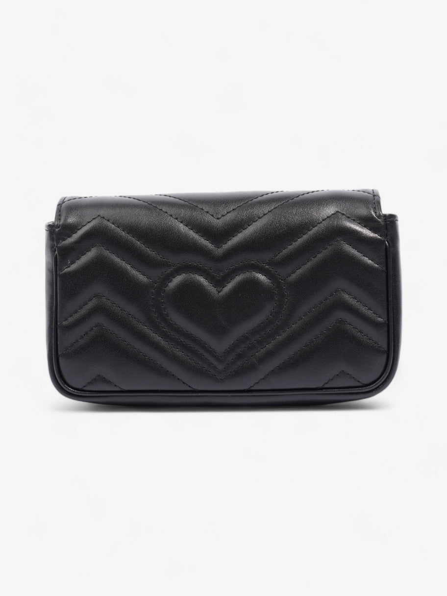 Gucci GG Marmont Black Matelasse Leather Super Mini Image 4