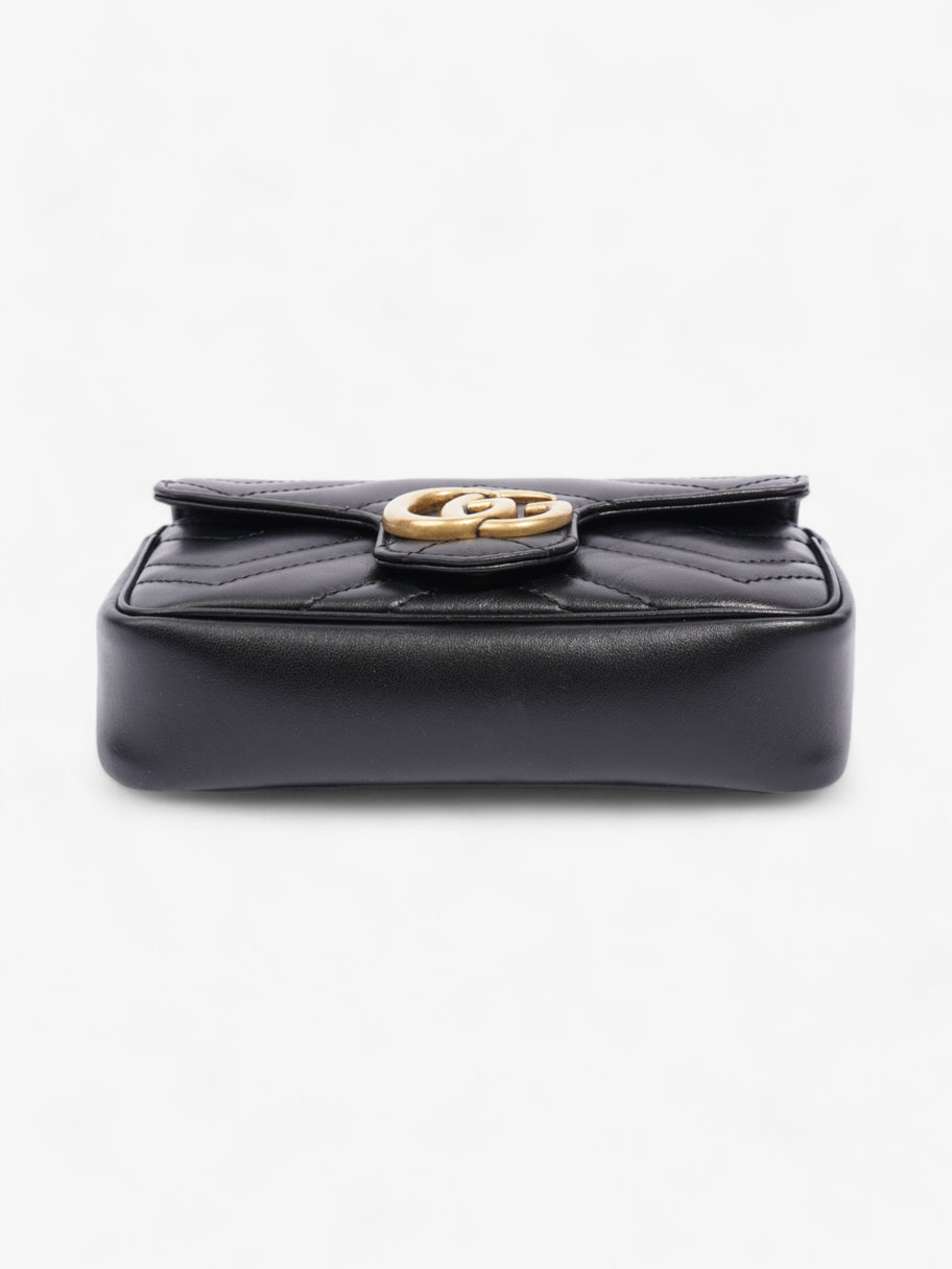 Gucci GG Marmont Black Matelasse Leather Super Mini Image 6