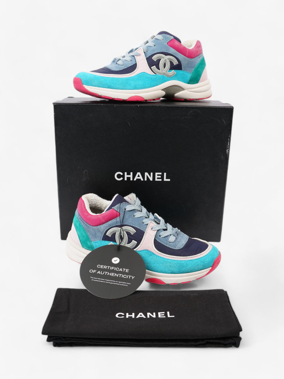 Chanel CC Logo Sneakers Multicolour Suede EU 39 UK 6 Image 9