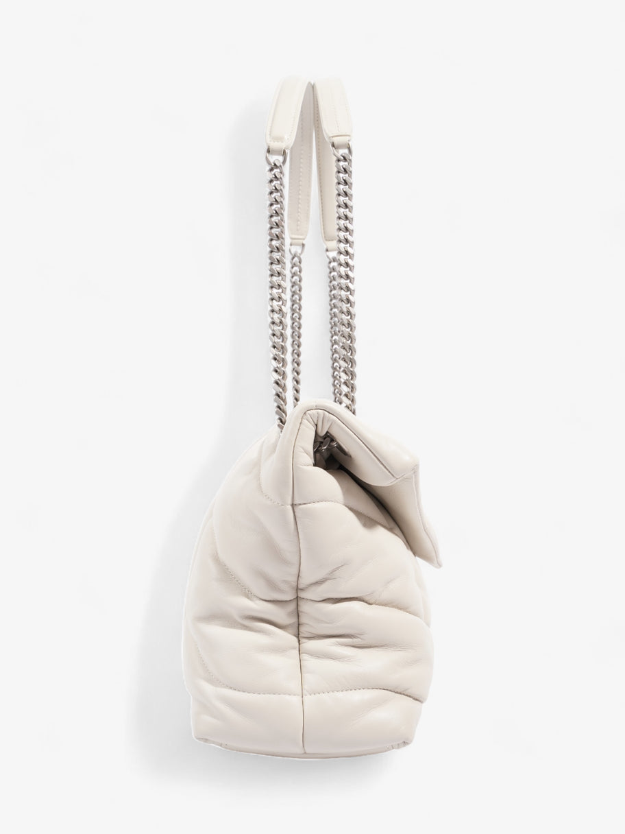 Saint Laurent Lou Lou Puffer White Nappa Leather Medium Image 5