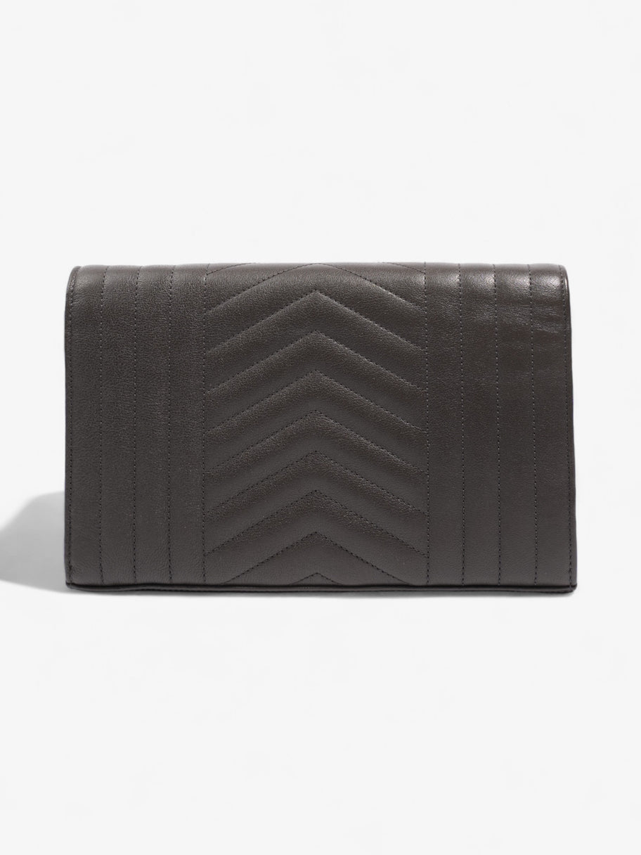 Saint Laurent Envelope Wallet On Chain Grey Leather Image 4