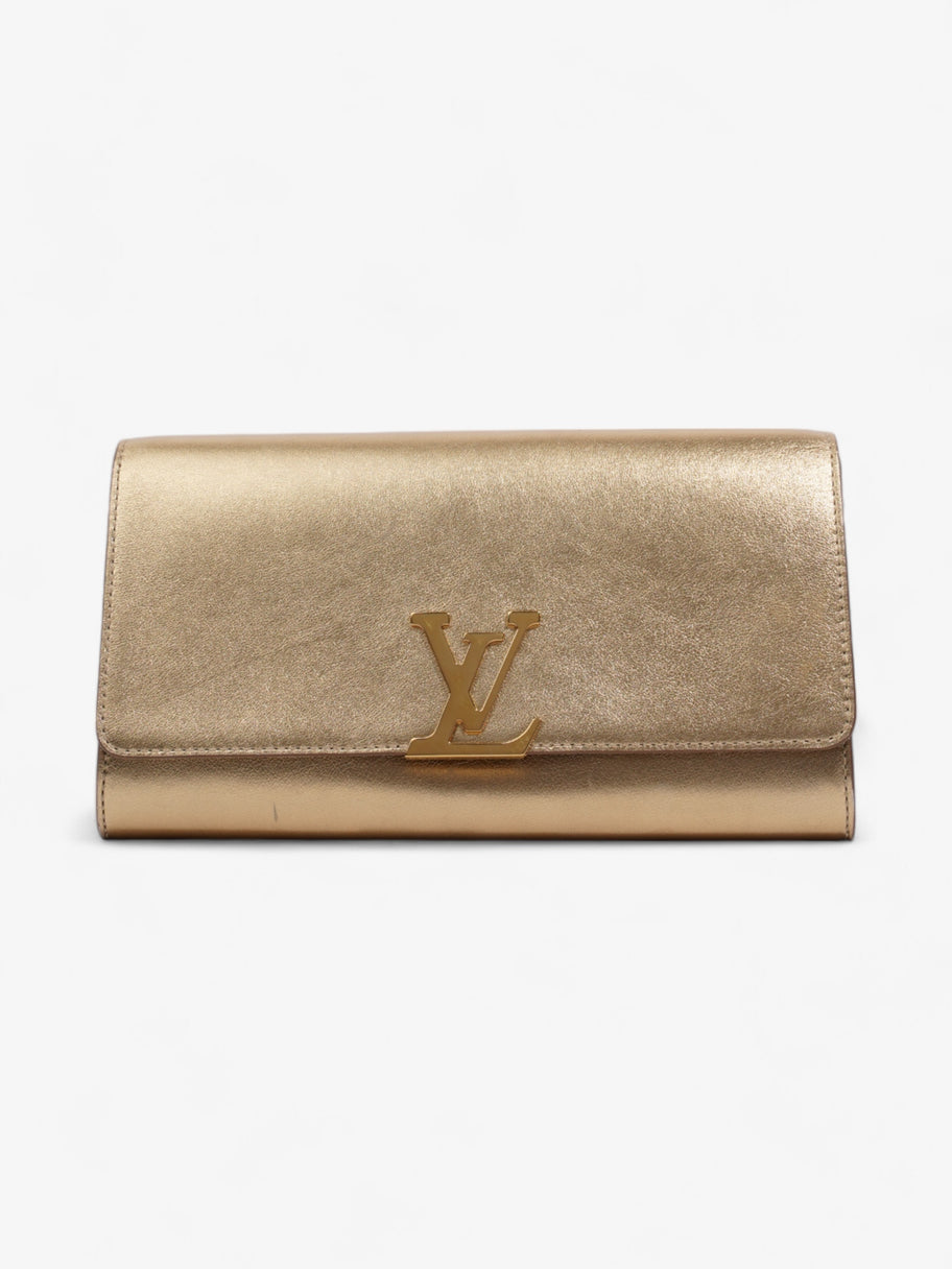 Louis Vuitton Louise Clutch Gold Leather Image 1