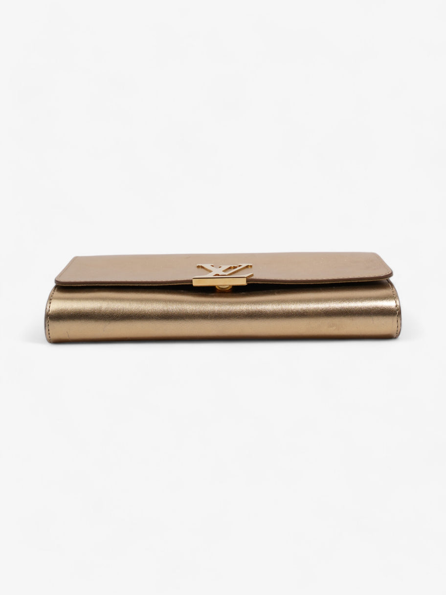 Louis Vuitton Louise Clutch Gold Leather Image 6