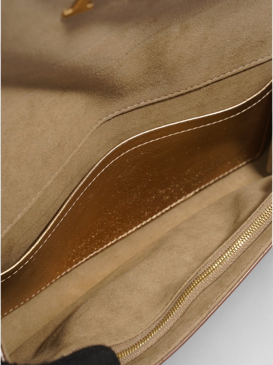 Louis Vuitton Louise Clutch Gold Leather Image 9