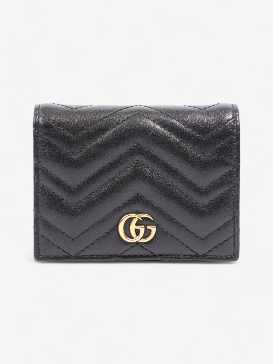 Gucci GG Marmont Wallet Black / Gold Matelasse Leather Image 1