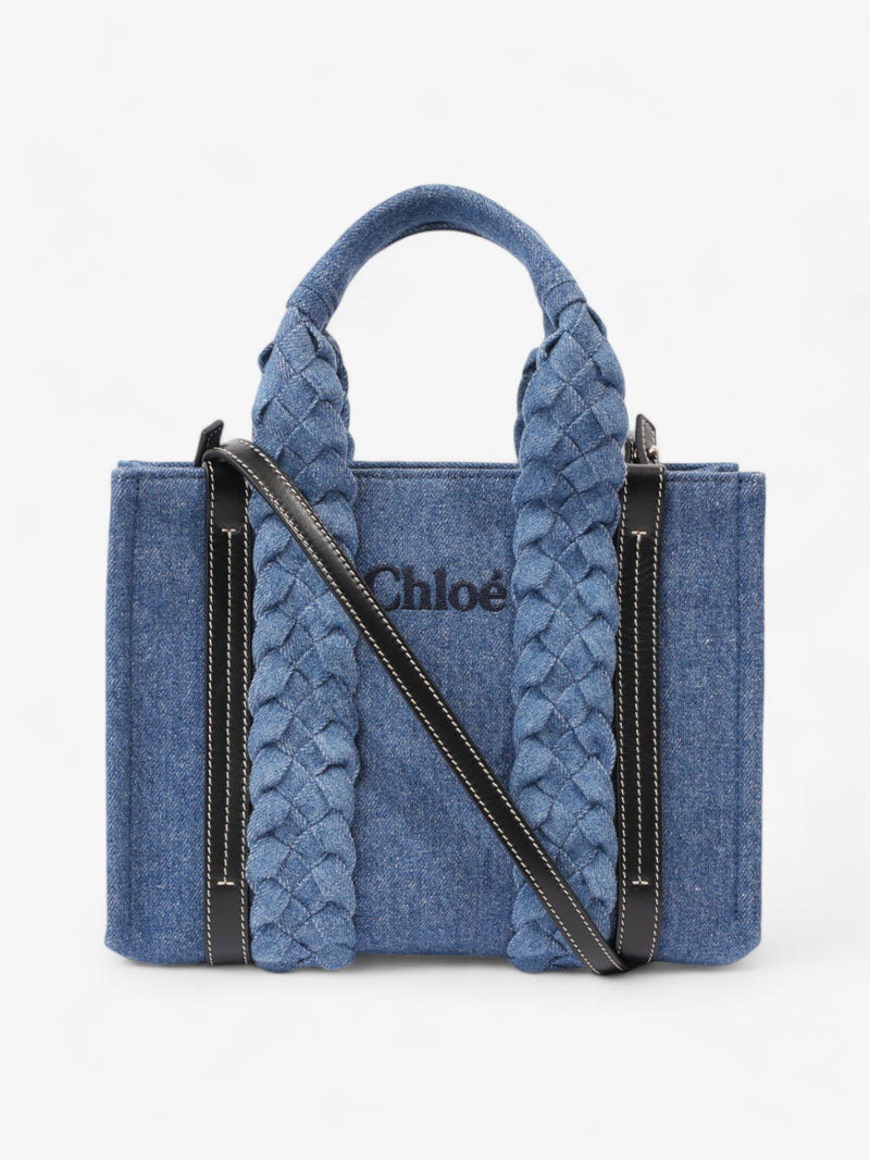  Chloe Woody Tote Denim / Black Denim Small