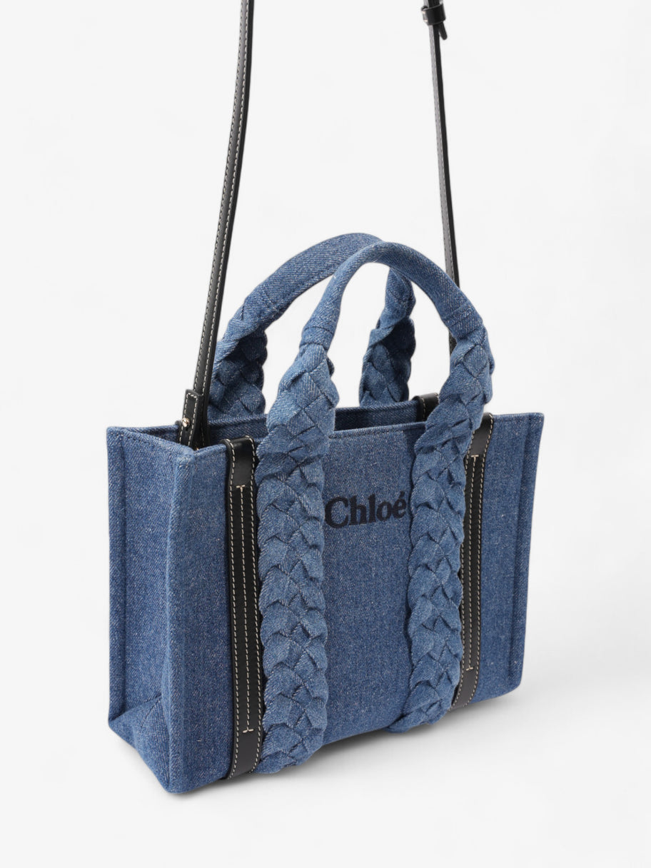 Chloe Woody Tote Denim / Black Denim Small Image 7