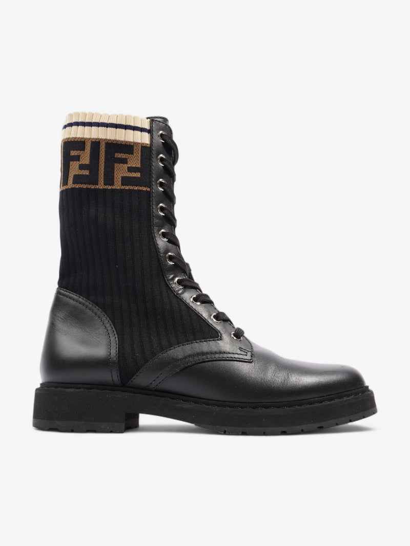  Rockoko Boots Black / Beige Leather EU 37.5 UK 4.5