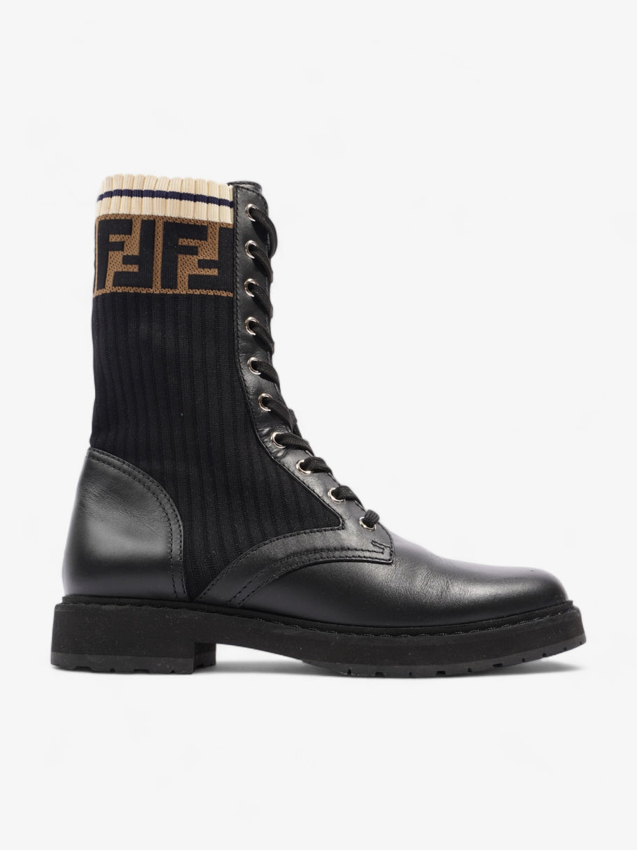 Rockoko Boots Black / Beige Leather EU 37.5 UK 4.5 Image 1