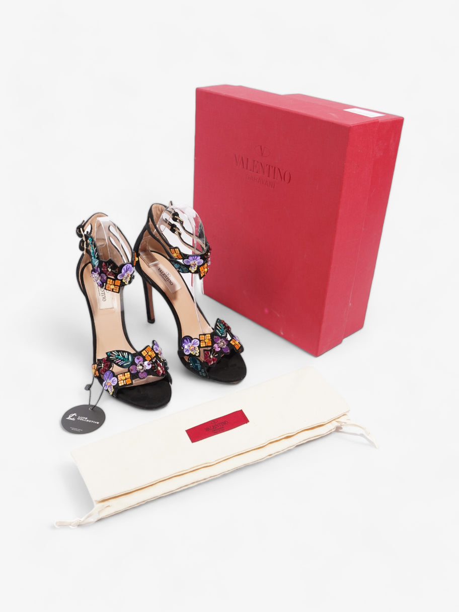 Valentino Embellished Sandals 100 Black / Multicolour  Suede EU 36 UK 3 Image 10