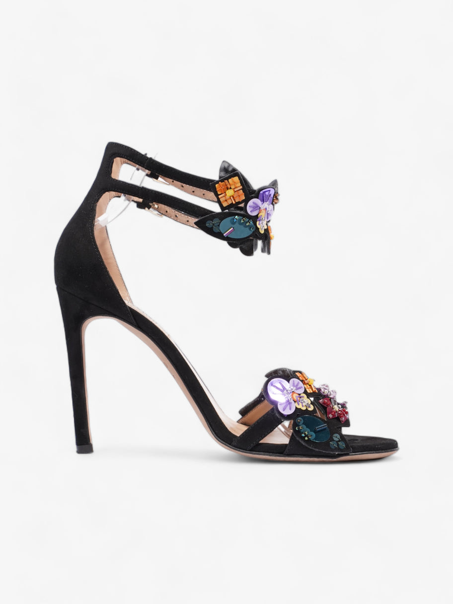 Valentino Embellished Sandals 100 Black / Multicolour  Suede EU 36 UK 3 Image 4