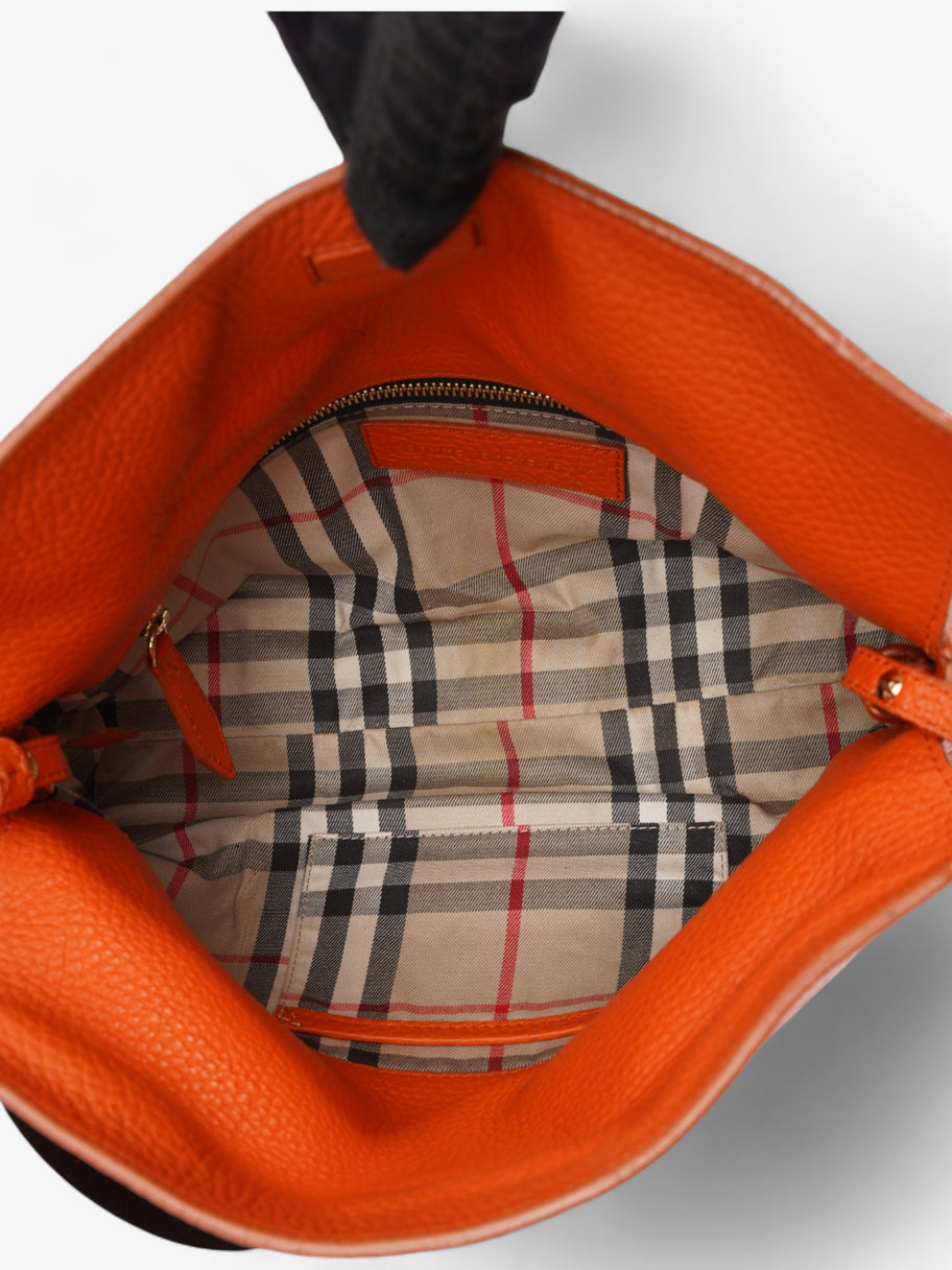 Burberry Clutch Orange Leather Image 8