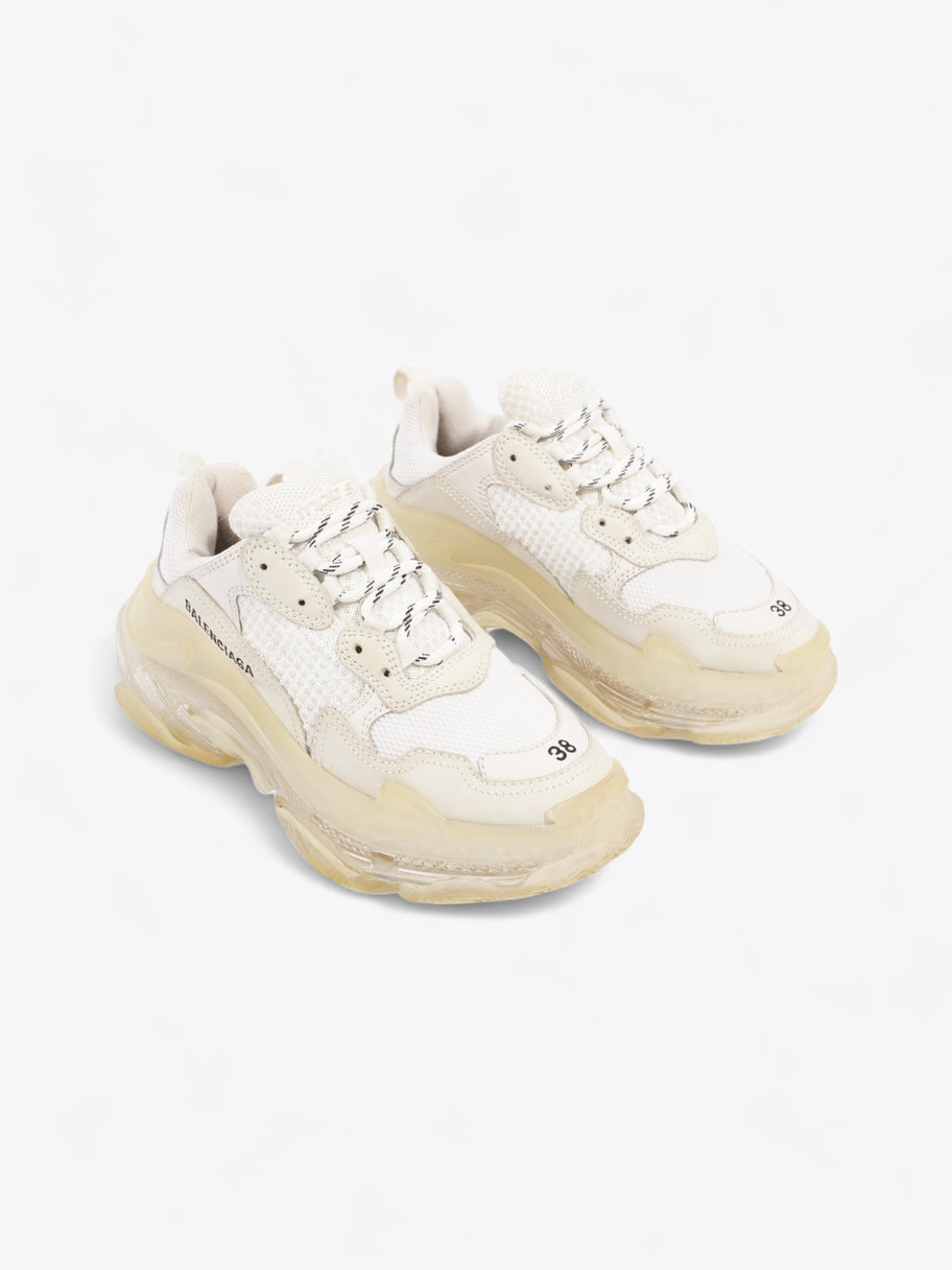 Balenciaga Triple S White Clear Sole Mesh EU 38 UK 5 Luxe Collective