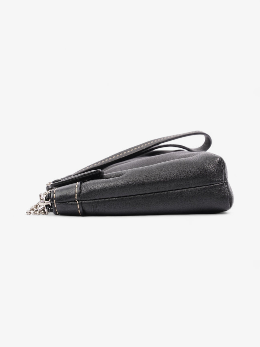 Coach Zipped Wristlet Black Leather Image 5