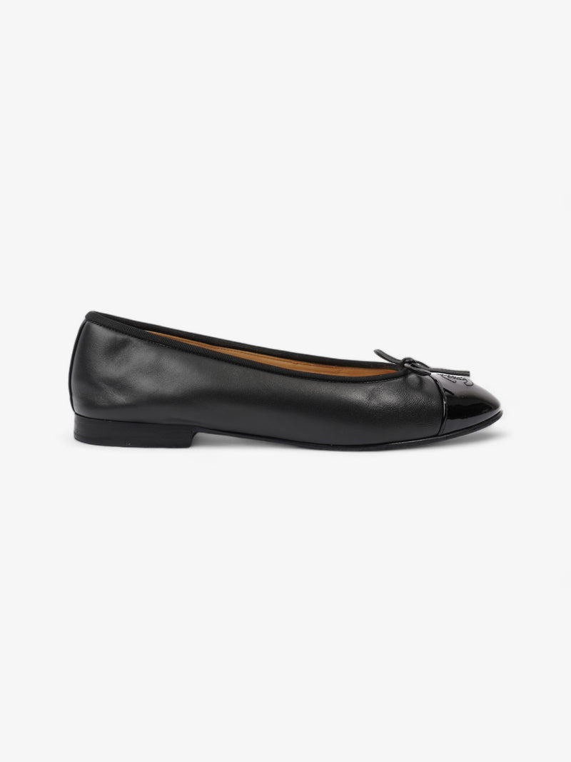  Chanel Ballet Flats Black Leather EU 38.5 UK 5.5