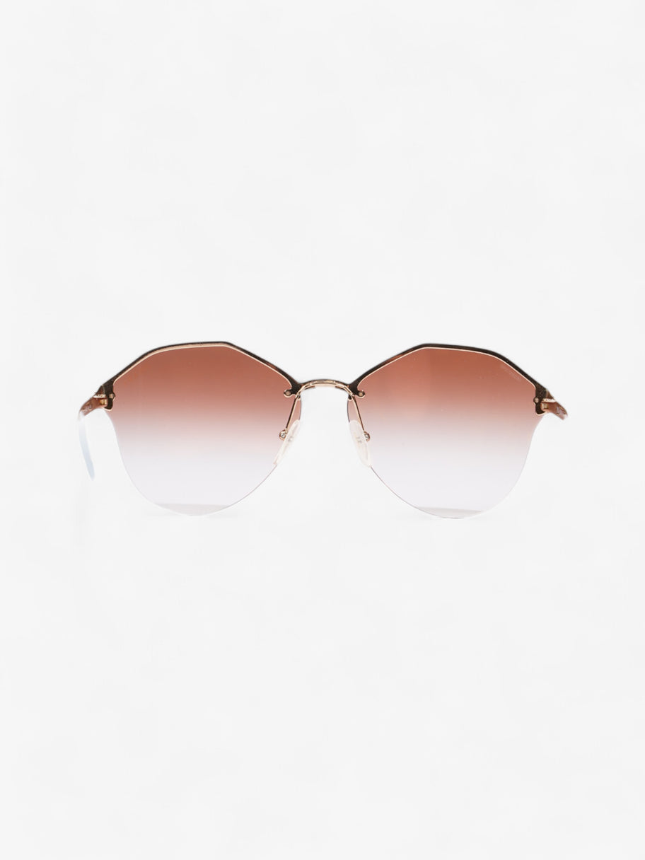 Prada Catwalk Sunglasses Rose Gold / Pale Blue Base Metal 140mm Image 3