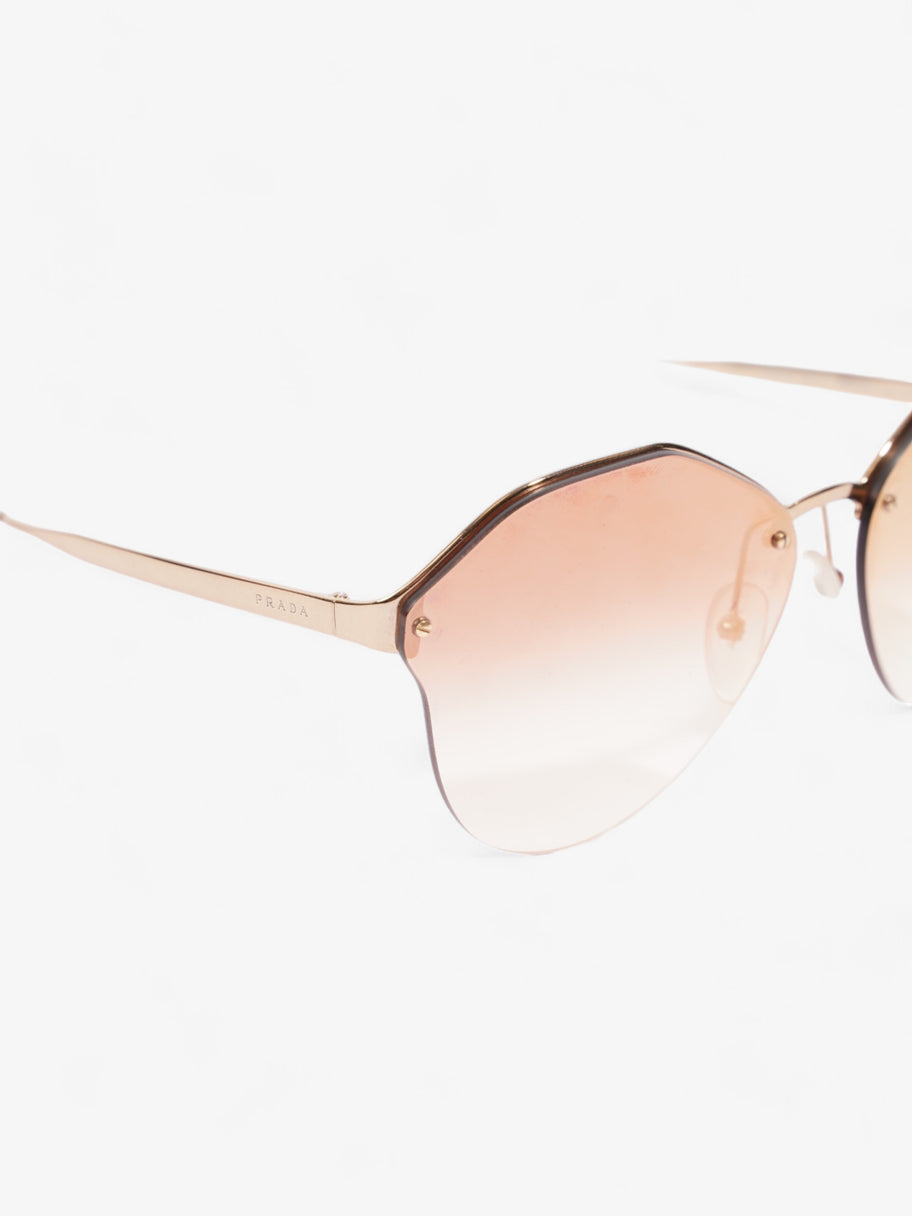 Prada Catwalk Sunglasses Rose Gold / Pale Blue Base Metal 140mm Image 5