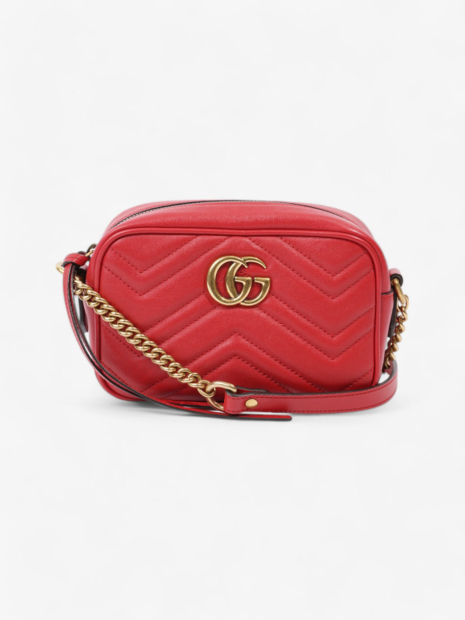 Gucci GG Marmont Red Matelasse Leather Mini Image 1