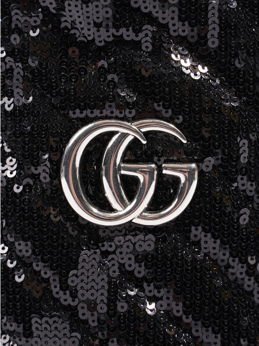 Gucci GG Marmont Bucket Bag Black Sequin Image 10