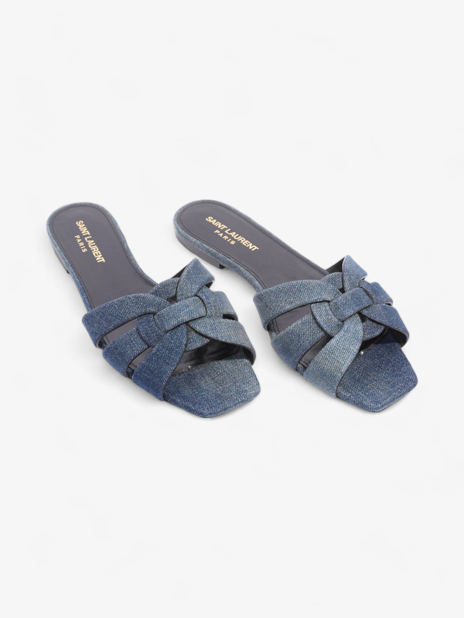 Saint Laurent Nu Pieds Denim Sandals  Blue  Denim EU 37.5 UK 4.5 Image 8